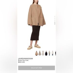 Lauren manoogian brown duo coat